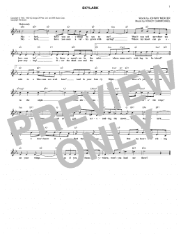 page one of Skylark (Lead Sheet / Fake Book)