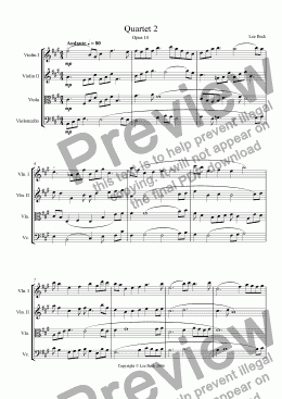 page one of Quartet 2 Opus 10