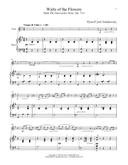 page one of Waltz Of The Flowers, Op. 71a (from The Nutcracker) (Flute and Piano)