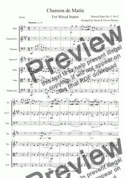 page one of Chanson de Matin - Elgar - Score