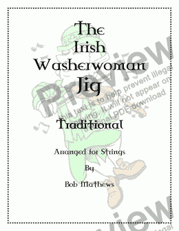 page one of The Irish Washerwoman parts and piano