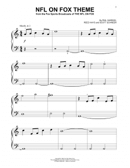 page one of NFL On Fox Theme (Beginning Piano Solo)