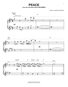 page one of Peace (Easy Piano)