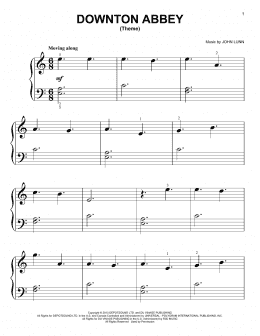 page one of Downton Abbey (Theme) (Big Note Piano)