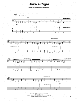 page one of Have A Cigar (Guitar Tab (Single Guitar))