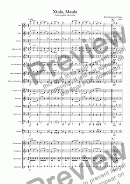 page one of Xiula, Maula for Wind Band