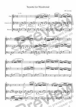 page one of Terzetto for Woodwind Trio