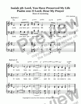 page one of Responsorial Psalms for Rite of Anointing (Mass of Anointing)