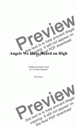 page one of Angels We Have Heard on High