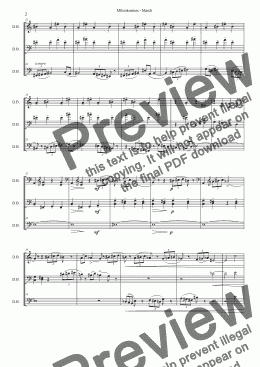 page one of Bartok - Mikrokosmos - March - Bass Trio - Score