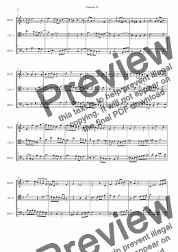 page one of Gibbons Fantasia No 2 - Bass Trio - Score