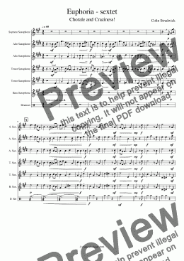 page one of Euphoria sextet - saxophones