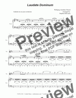 page one of Laudate Dominum (Viola solo - Piano Accompaniment)