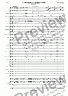 page one of A Day of Hope - In The Early Morning ["Days of Change" - Movement 1] - Concert Band