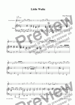 page one of Little Waltz (flute, rec)