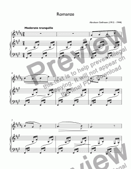 page one of Geifmann - Romanze for trumpet & piano