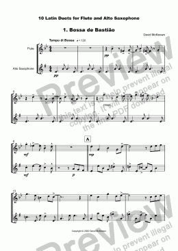page one of 10 Latin Duets for Flute and Alto Saxophone