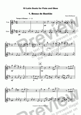 page one of 10 Latin Duets for Flute and Oboe