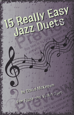 page one of 15 Really Easy Jazz Duets for Flute and Violin