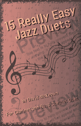 page one of 15 Really Easy Jazz Duets for Clarinet and Bass Clarinet