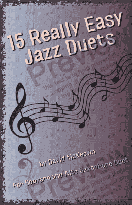 page one of 15 Really Easy Jazz Duets for Soprano and Alto Saxophone