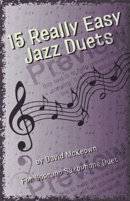 page one of 15 Really Easy Jazz Duets for Soprano Saxophone