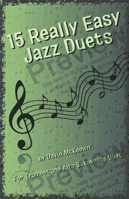page one of 15 Really Easy Jazz Duets for Trumpet and Alto Saxophone