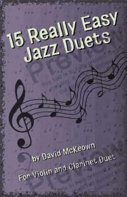 page one of 15 Really Easy Jazz Duets for Violin and Clarinet