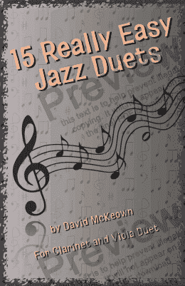 page one of 15 Really Easy Jazz Duets for Clarinet and Viola