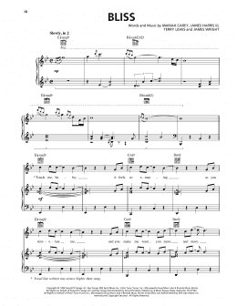 page one of Bliss (Piano, Vocal & Guitar Chords (Right-Hand Melody))