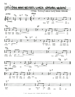 page one of (You Make Me Feel Like) A Natural Woman (Real Book – Melody & Chords)
