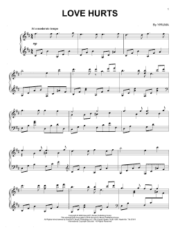page one of Love Hurts (Piano Solo)