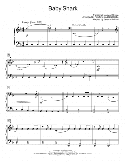 page one of Baby Shark (Educational Piano)