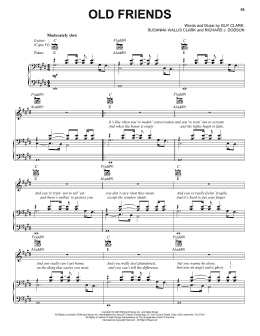 page one of Old Friends (Piano, Vocal & Guitar Chords (Right-Hand Melody))