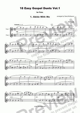 page one of 18 Easy Gospel Duets Vol.1 for Flute