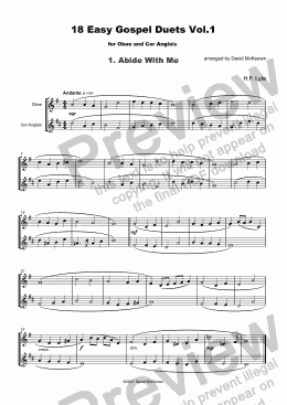 page one of 18 Easy Gospel Duets Vol.1 for Oboe and Cor Anglais (or English Horn)