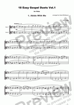 page one of 18 Easy Gospel Duets Vol.1 for Viola