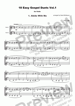 page one of 18 Easy Gospel Duets Vol.1 for Violin