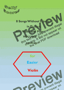 page one of 8 Songs Without Words  for Easier Violin Volume 1