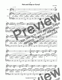 page one of 8 Songs Without Words for Easier Violin Volume 2