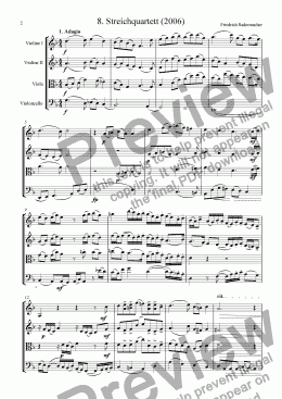 page one of 8. Stringquartet