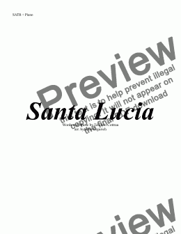 page one of Santa Lucia (Neopolitan Version)