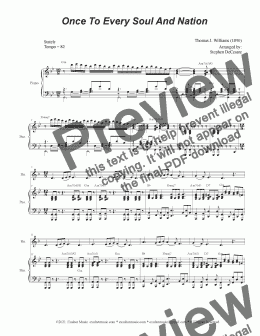 page one of Once To Every Soul And Nation (French Horn solo and Piano)