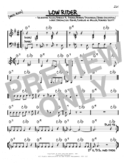 page one of Low Rider (Real Book – Melody & Chords)