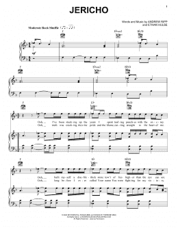 page one of Jericho (Piano, Vocal & Guitar Chords (Right-Hand Melody))