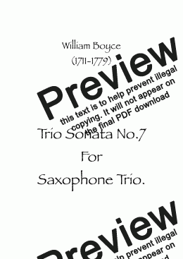 page one of Trio Sonata No.7