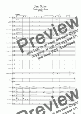 page one of Jazz Suite for piano and orchestra 2-Waltz