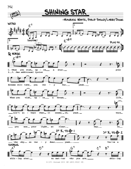 page one of Shining Star (Real Book – Melody & Chords)