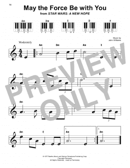 page one of May The Force Be With You (from Star Wars: A New Hope) (Super Easy Piano)