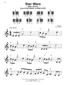 page one of Star Wars (Main Theme) (Super Easy Piano)